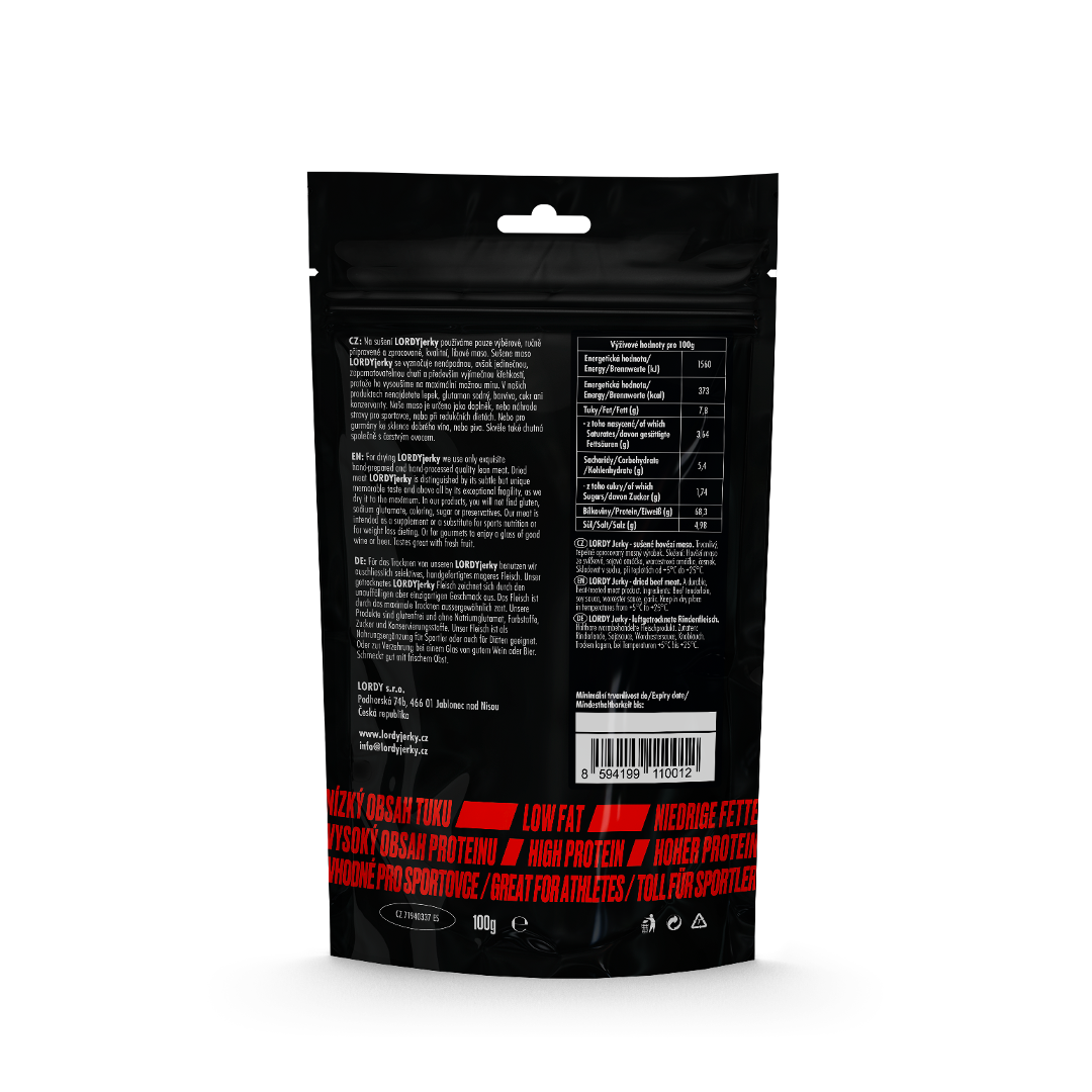 LORDYJerky la viande BOEUF séchée